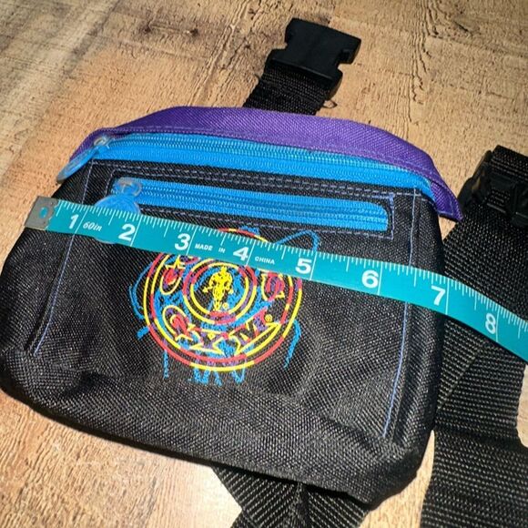 Vintage 80s 90’s Golds Gym Neon Canvas Fanny Waist Pack Bag Athletic Rare - Picture 6 of 15
